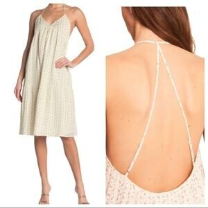 ba&sh Ella Print Sleeveless White Midi Dress Large Size 10 NWT